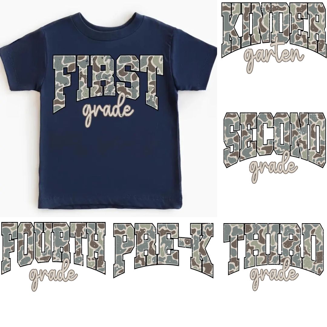 Camo Grade Level Shirts