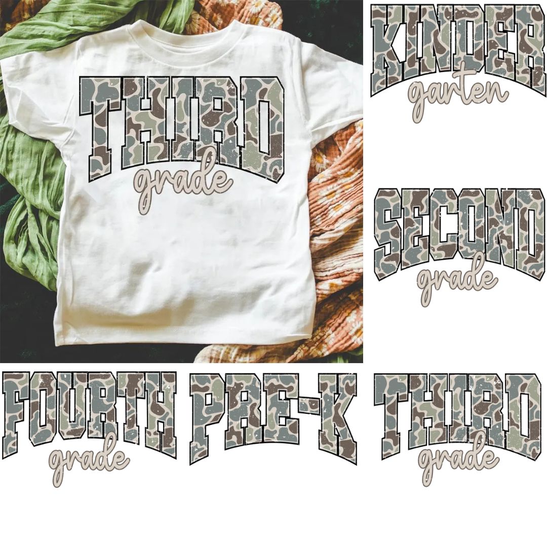 Camo Grade Level Shirts