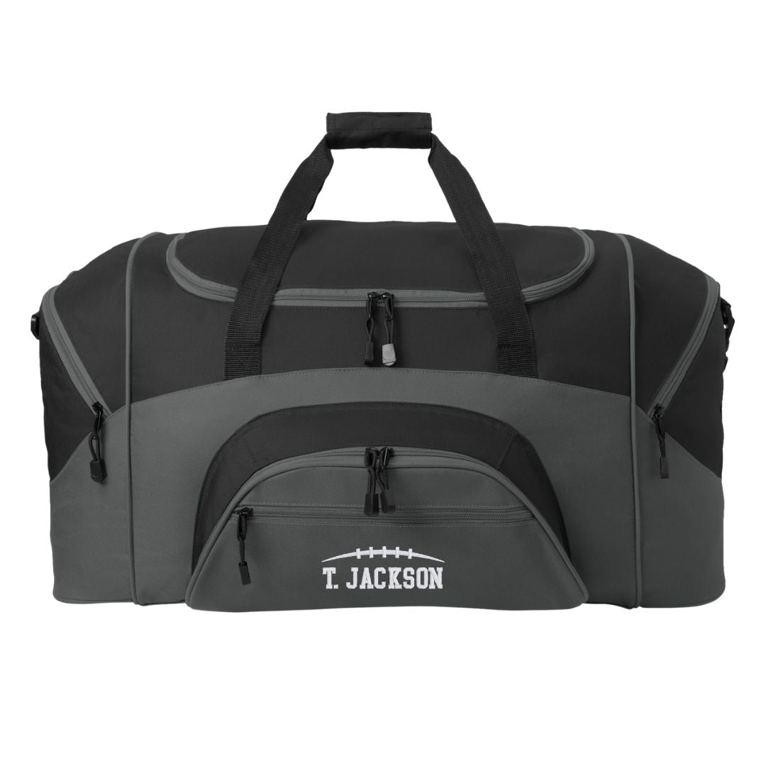 Sports Duffel Bag with Embroidered Name