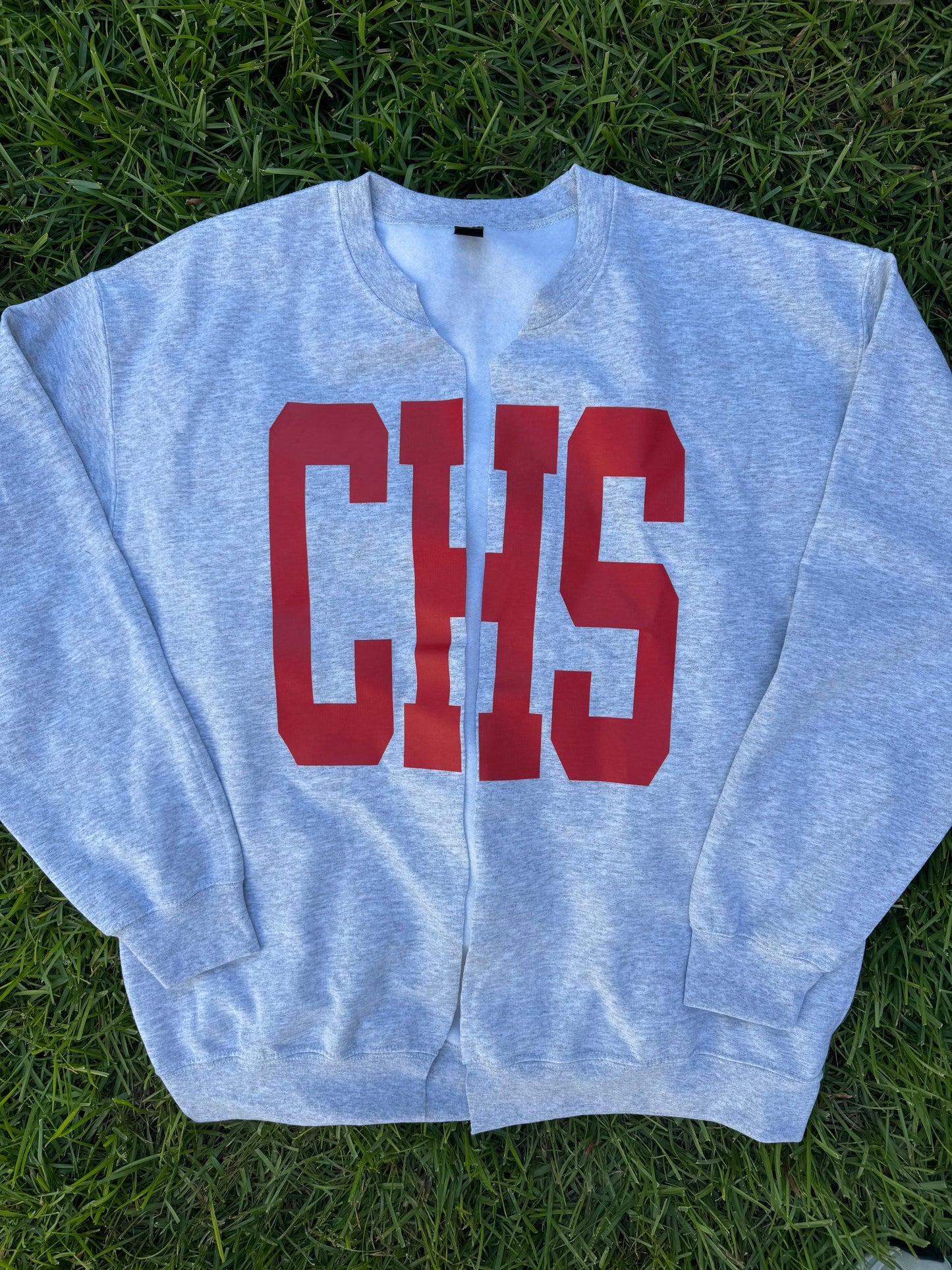 Varsity Split Sweatshirt Cardigan-BHS,CHS,LHS