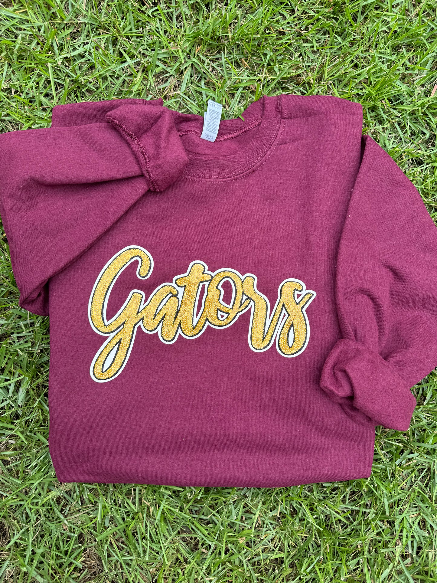 Sequin Gators Patch Tee and Sweatshirt