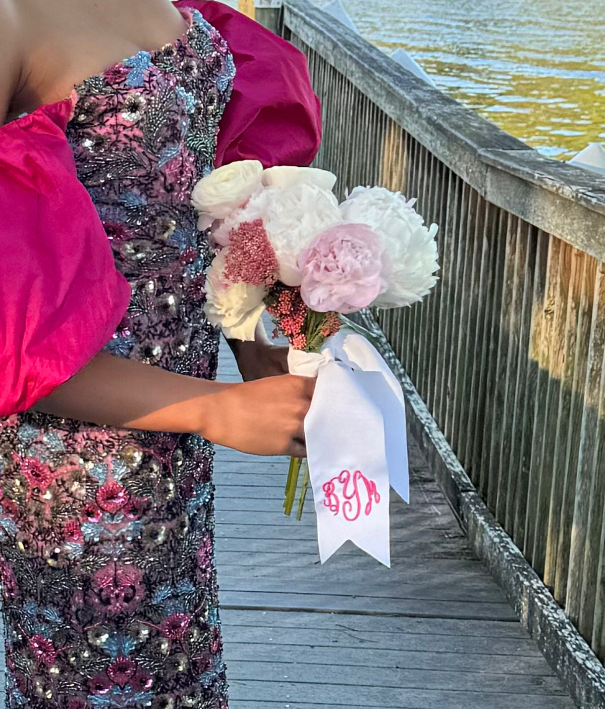 Embroidered Monogram Ribbon