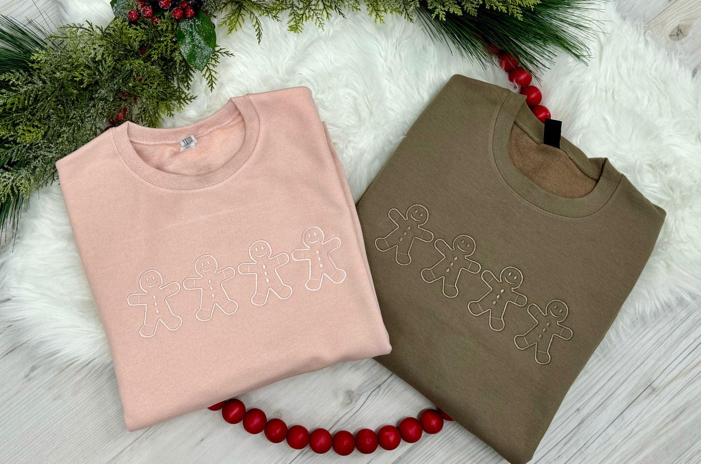 Embroidered Gingerbread Pullover