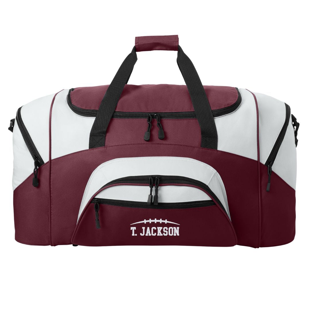 Sports Duffel Bag with Embroidered Name