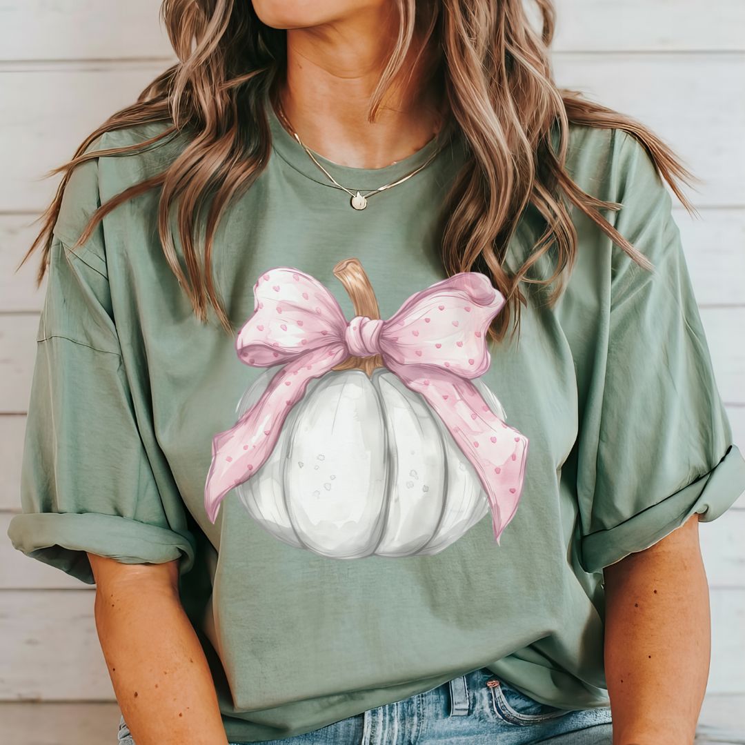 Pink Bow Pumpkin