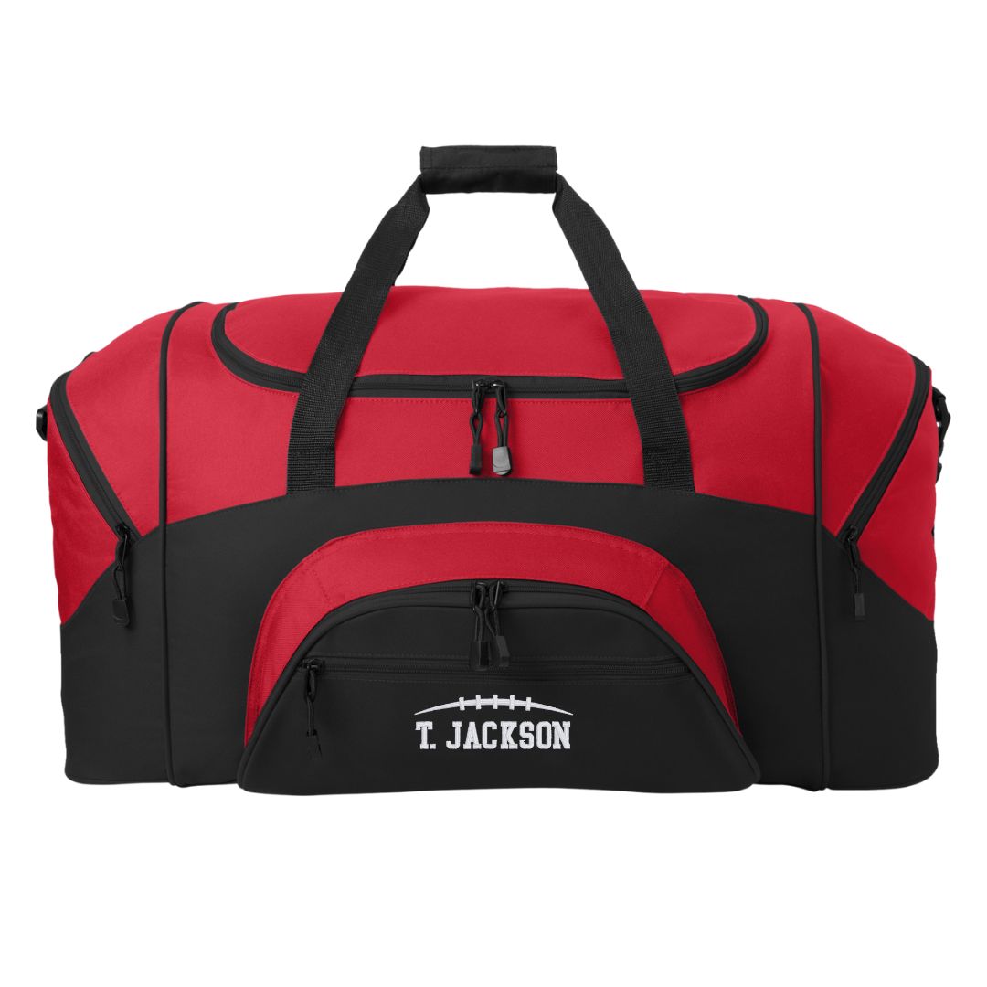 Sports Duffel Bag with Embroidered Name
