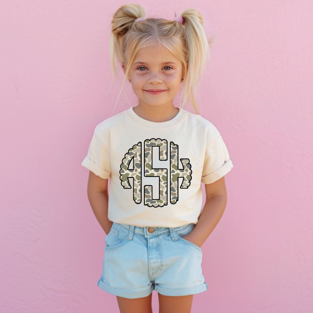 Youth Monogram Old School Camo Tee