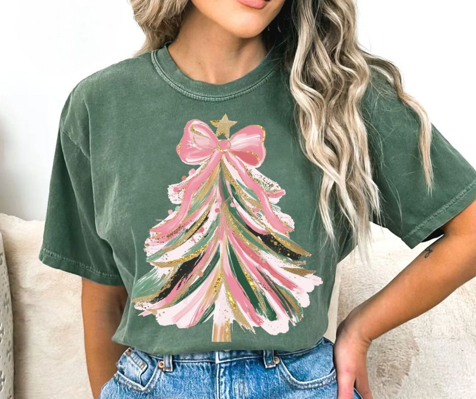 Brush Strokes Christmas Tree Shirt