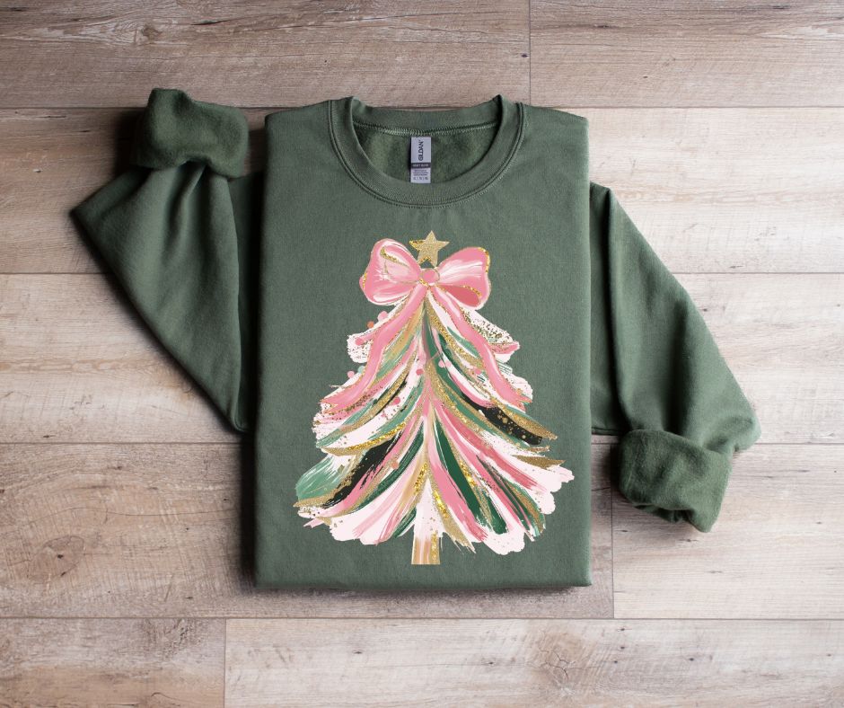 Brush Strokes Christmas Tree Shirt