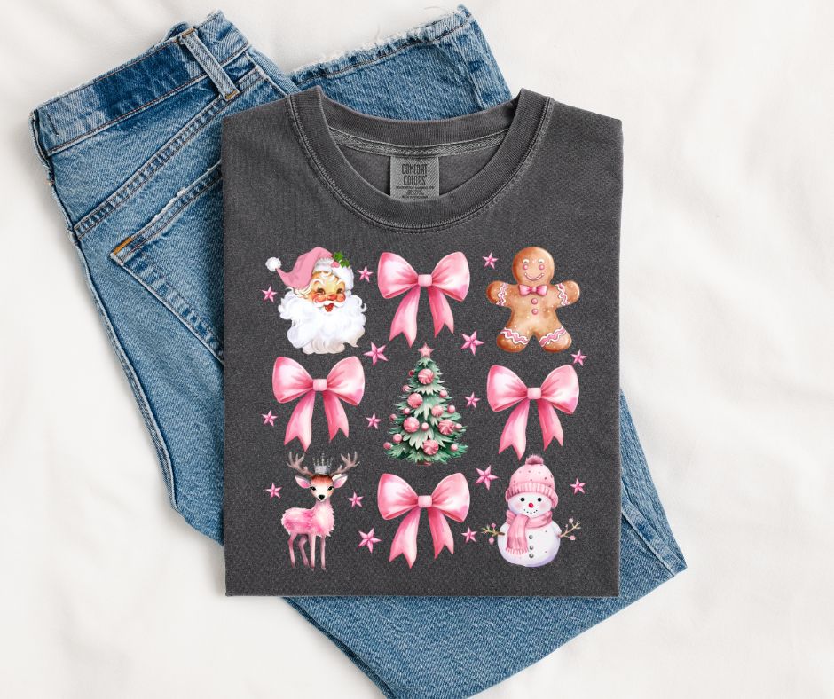 Pink Christmas Bows Shirt