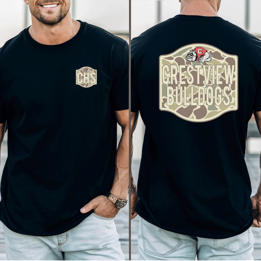 Camo Crestview Bulldogs Shirt