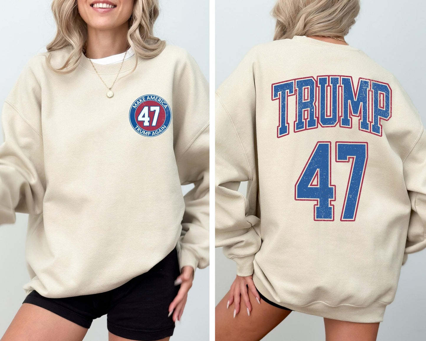 Trump 47 Front & Back Shirt