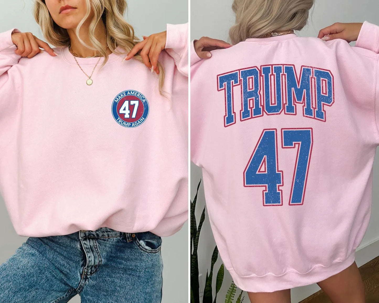Trump 47 Front & Back Shirt