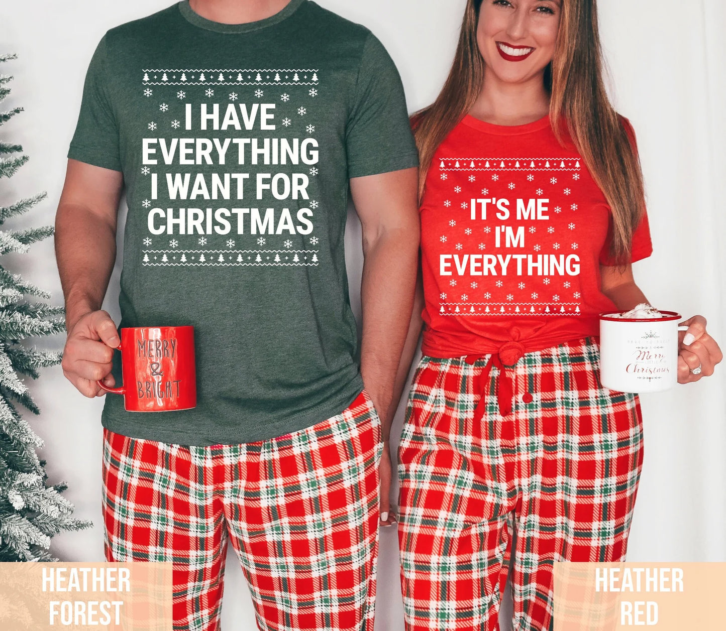 I have everthing I want for Christmas Couple Shirts