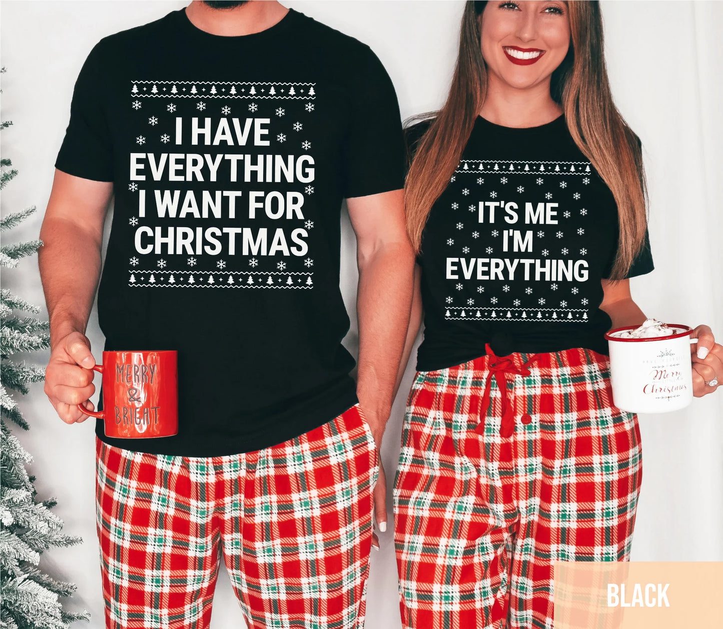 I have everthing I want for Christmas Couple Shirts