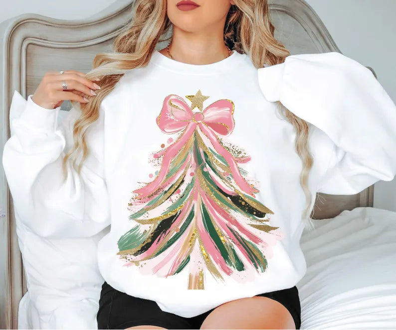 Brush Strokes Christmas Tree Shirt