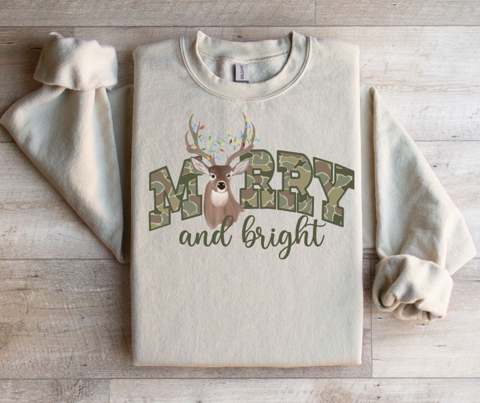 Merry and Bright Deer Shirt