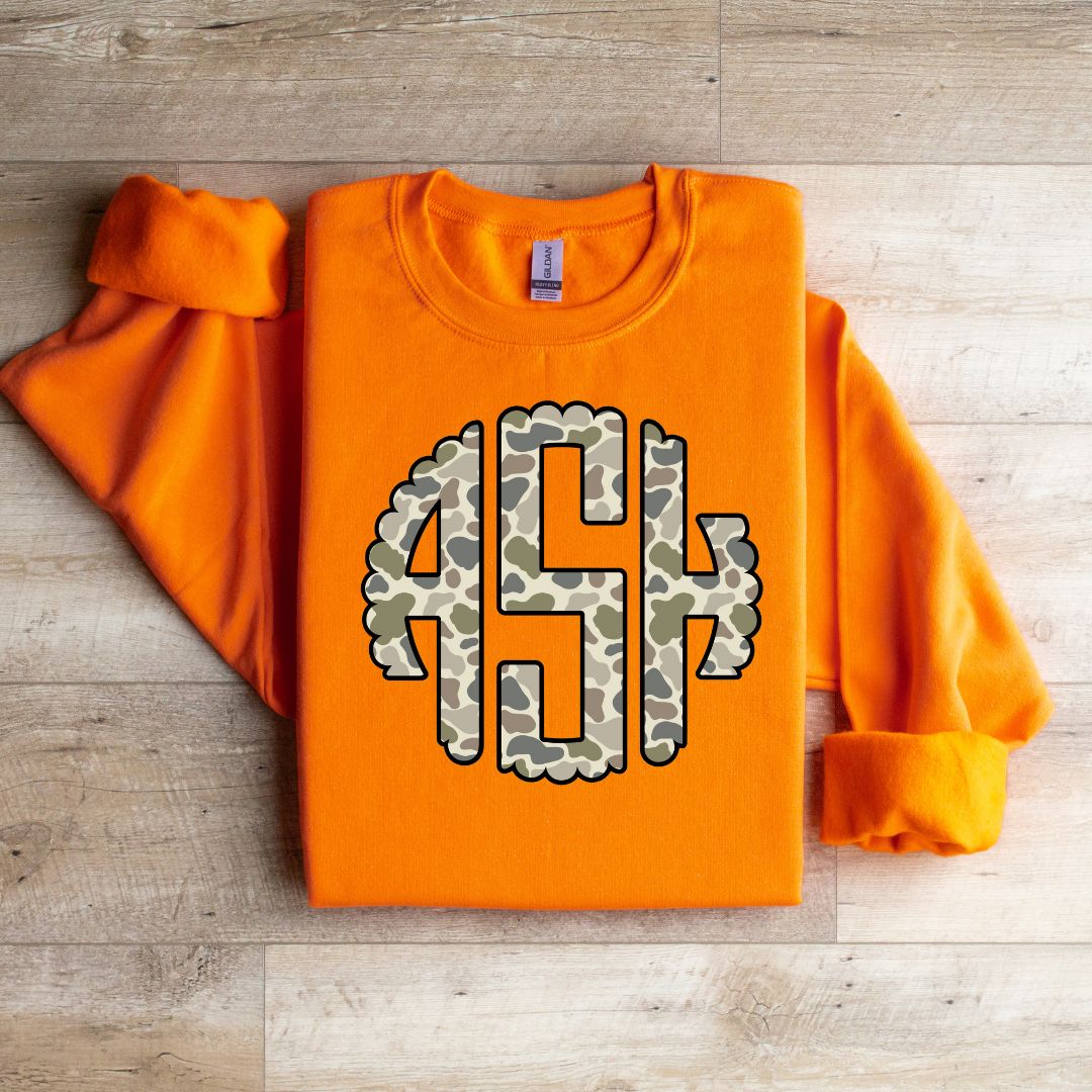 Adult Monogram Old School Camo Tee & Sweatshirt