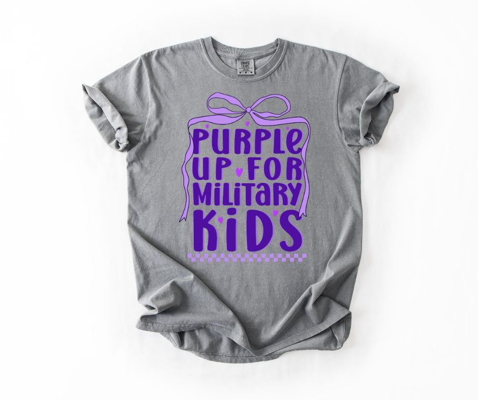 Purple Up For Military Kids - Bow