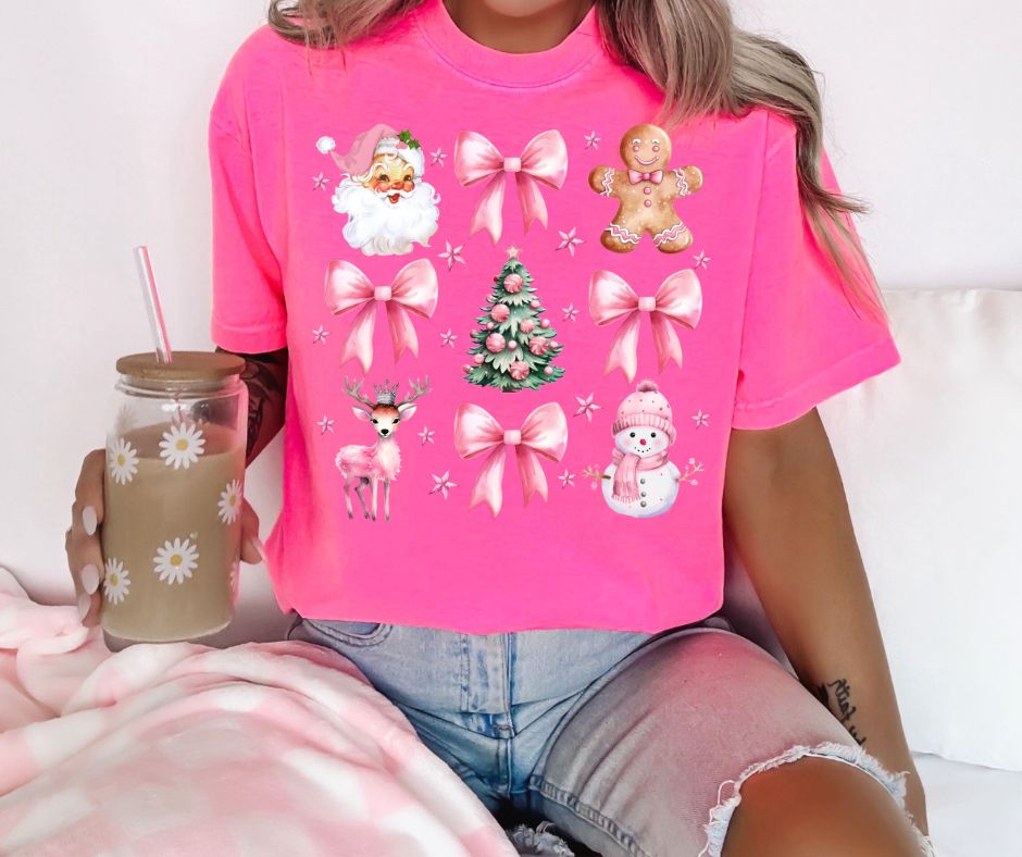 Pink Christmas Bows Shirt