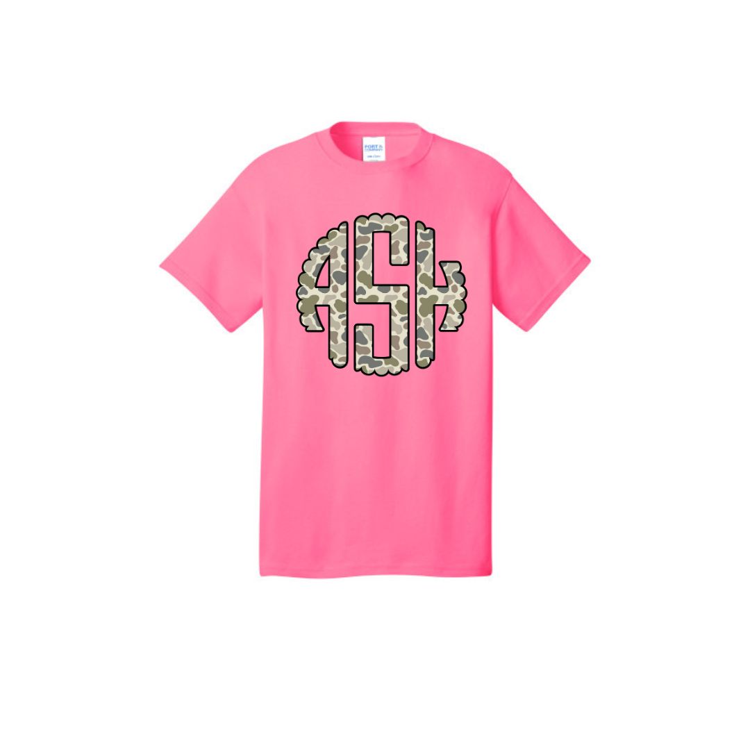 Youth Monogram Old School Camo Tee