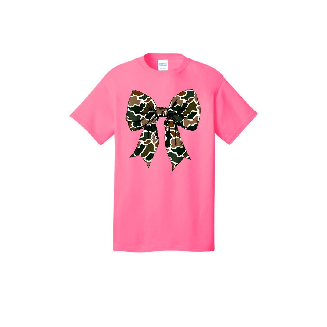 Youth Old School Camo Bow Shirt