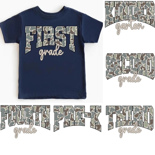 Camo Grade Level Shirts
