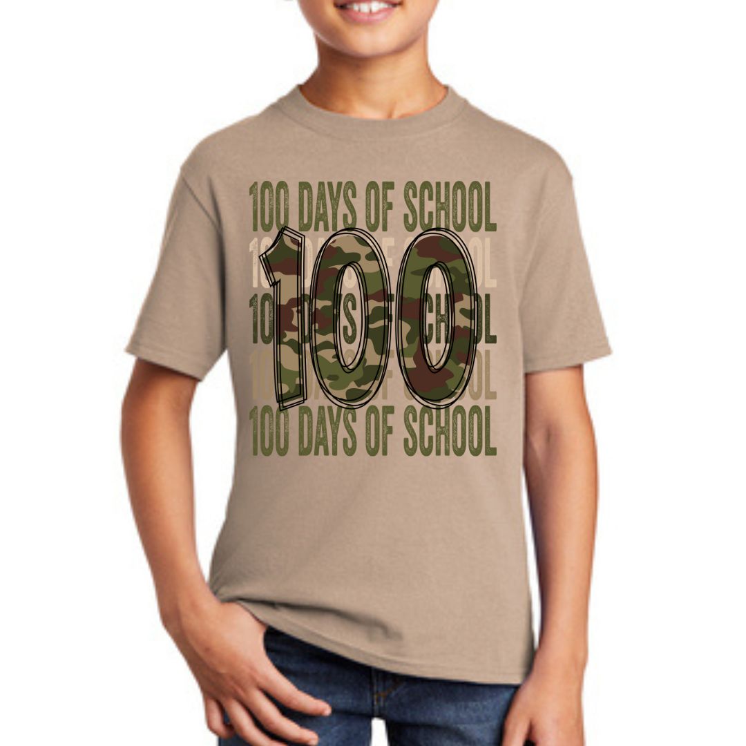 100 Days Of School Camo