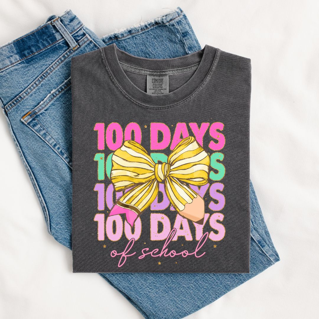 100 Days Of School Pencil Bow