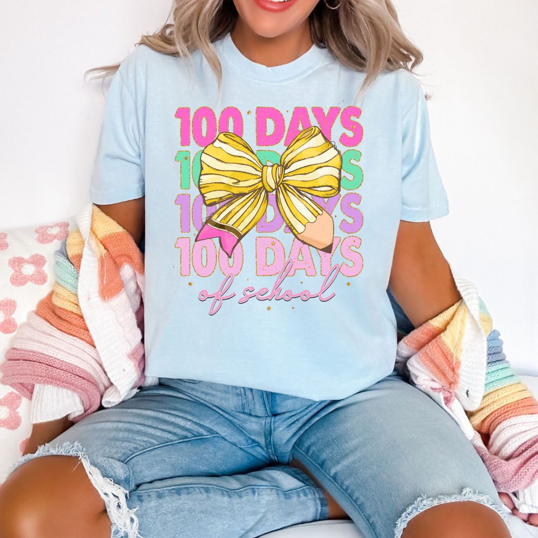 100 Days Of School Pencil Bow