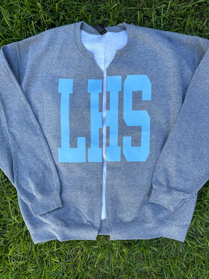 Varsity Split Sweatshirt Cardigan-BHS,CHS,LHS