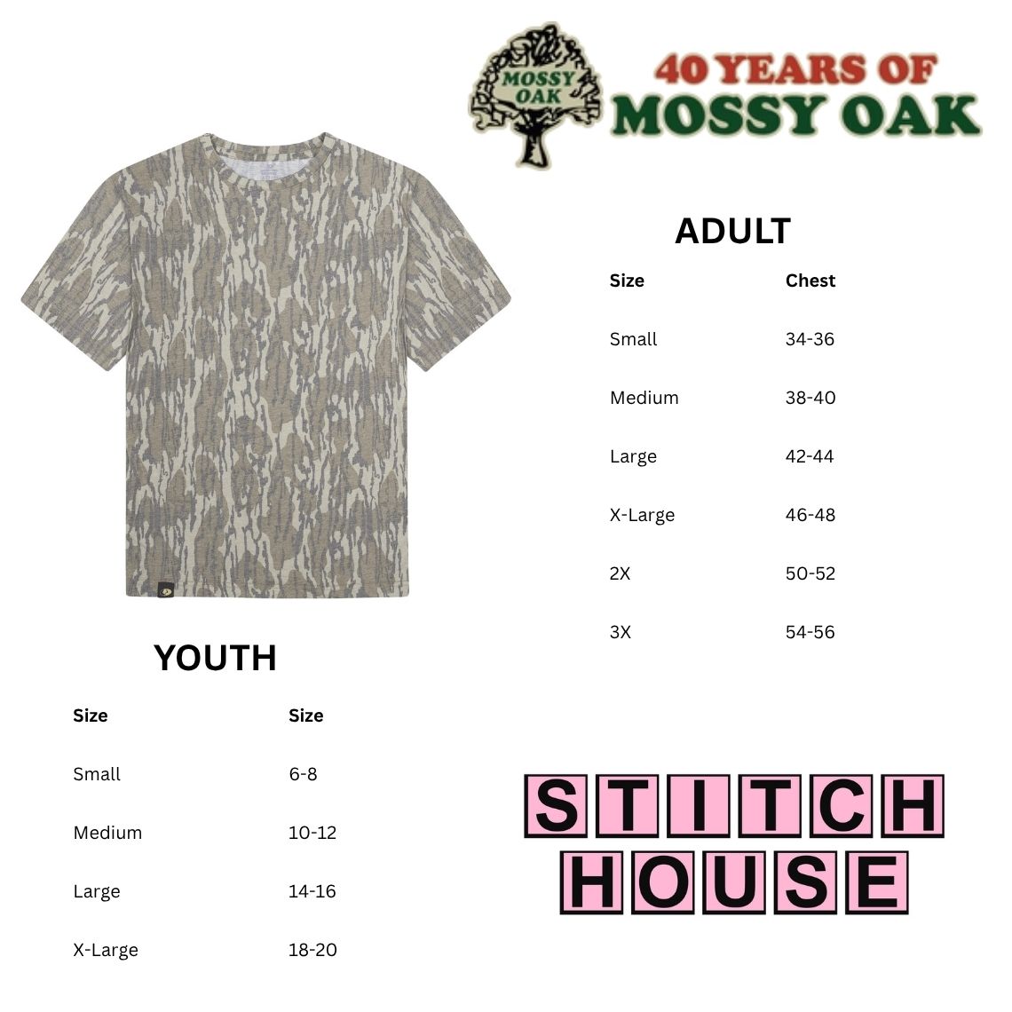 Custom School Bottomland Mossy Oak Shirt