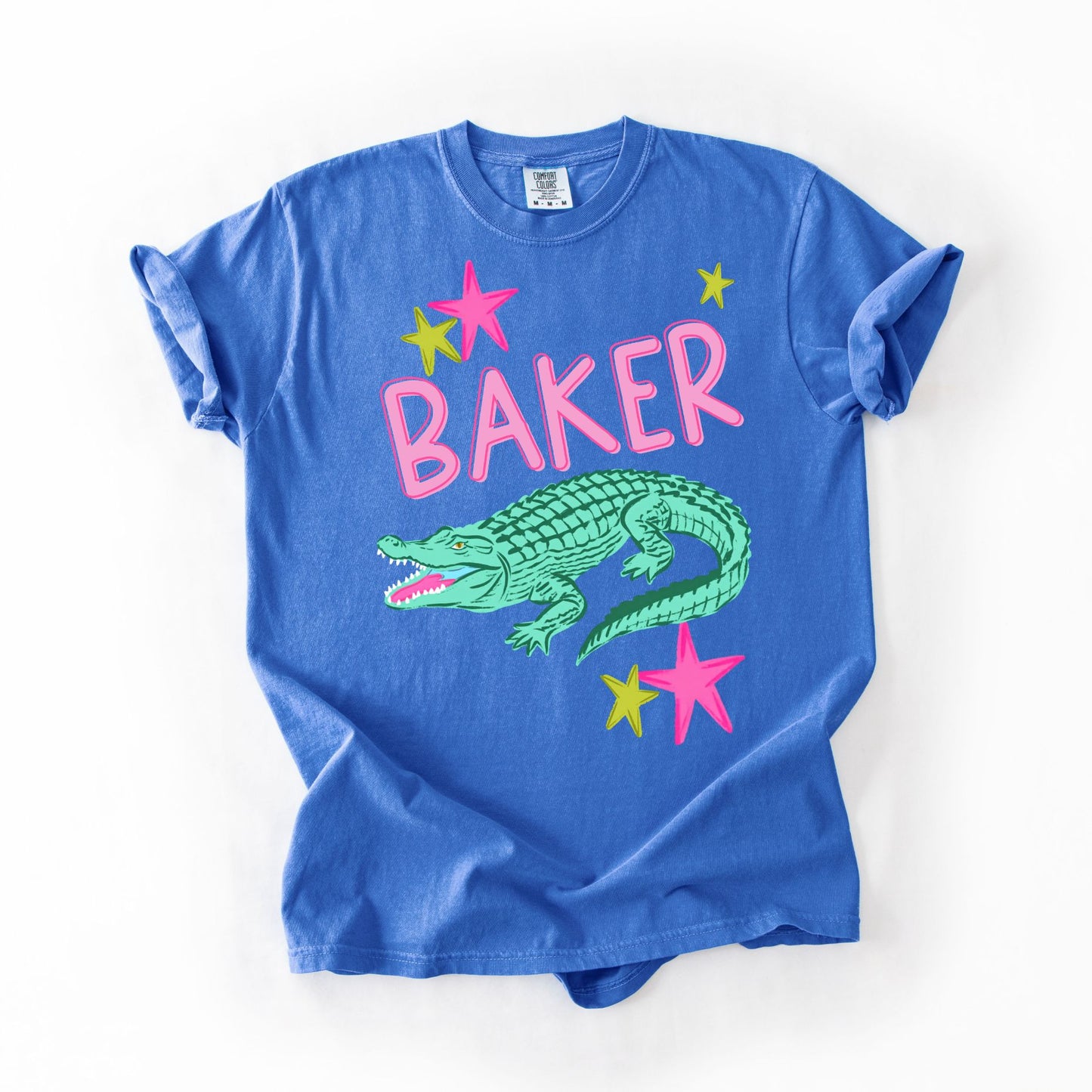 Adult + Youth Pink Baker Gator Stars Tee