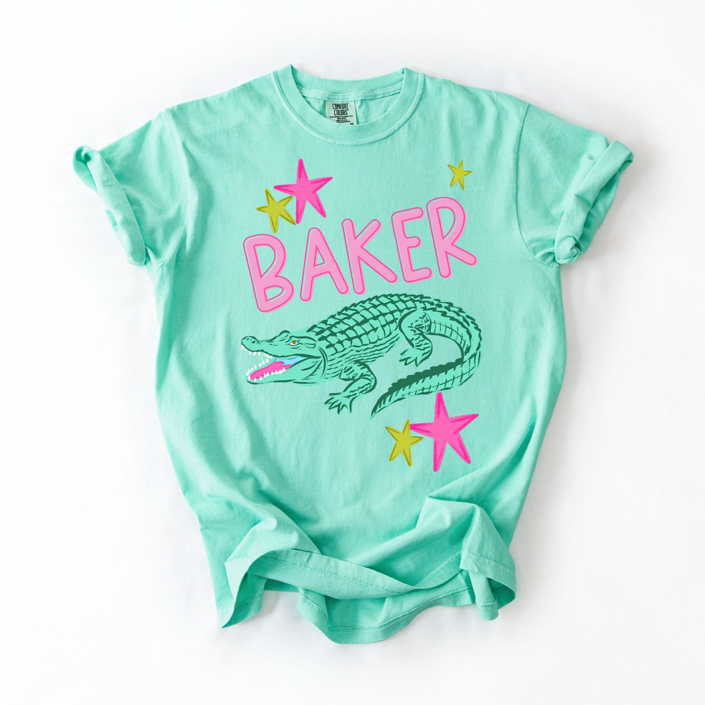 Adult + Youth Pink Baker Gator Stars Tee