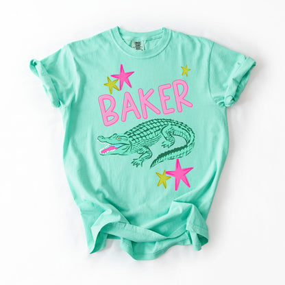 Adult + Youth Pink Baker Gator Stars Tee