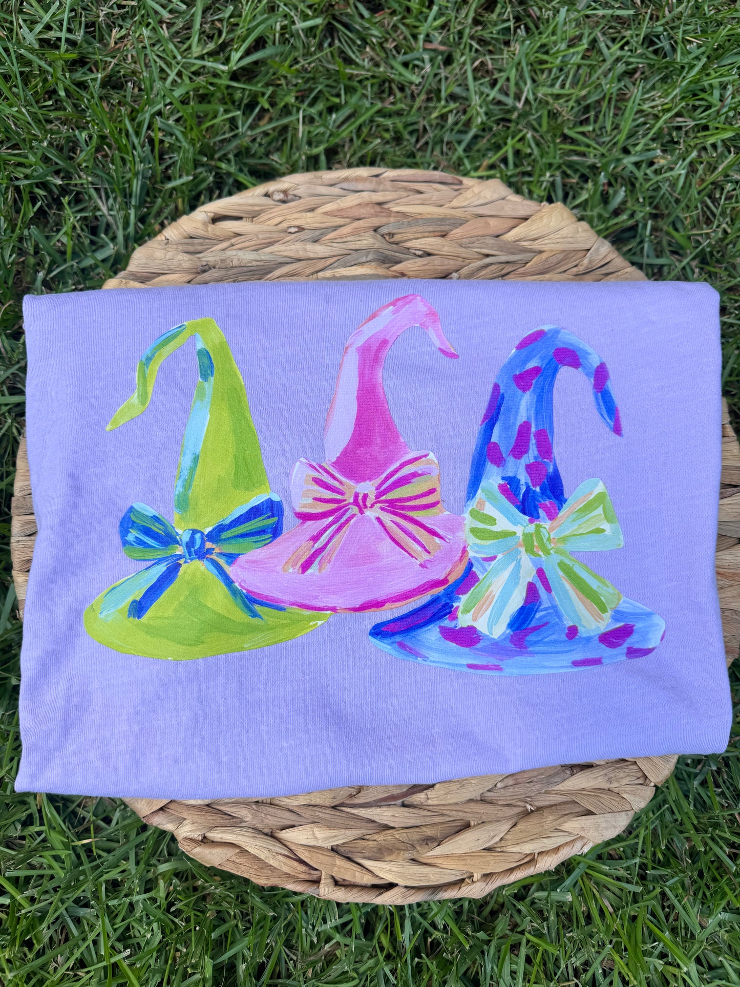 Watercolor Halloween Witch Hat Tee Adult +Youth