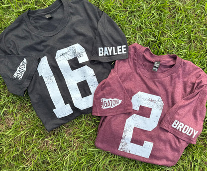 Adult Custom Number, Name and Mascot Tee
