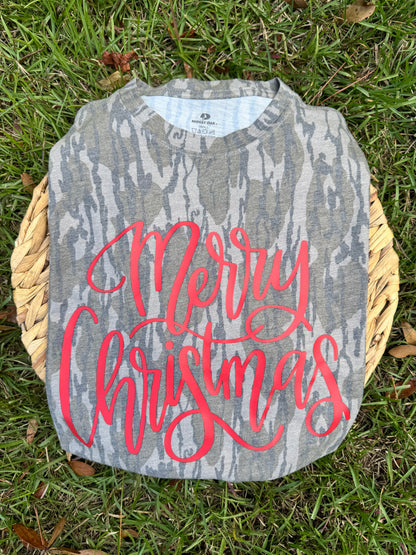 Merry Christmas Mossy Oak Bottomland Tee