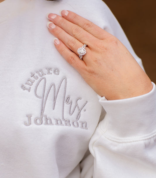 Embroidered Future Mrs. Sweatshirt
