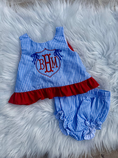 Monogram All American Gingham Swing Back Set