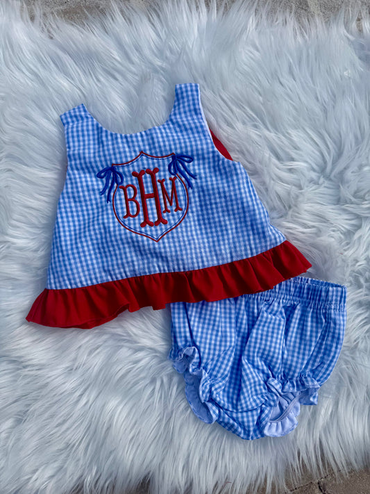 Monogram All American Gingham Swing Back Set
