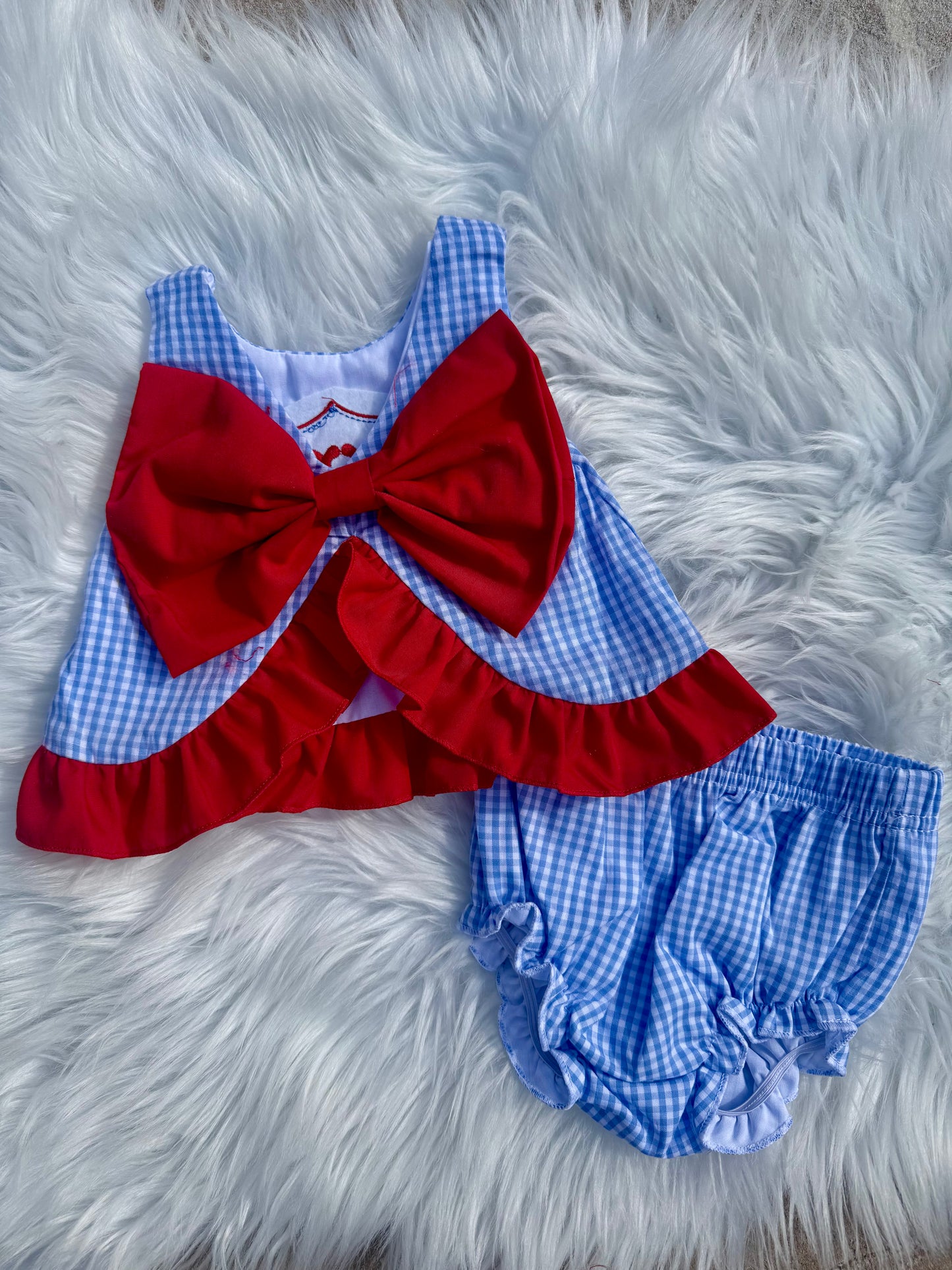 Monogram All American Gingham Swing Back Set