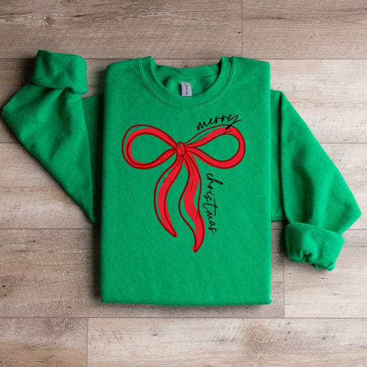 Adult Merry Christmas Bow-Black