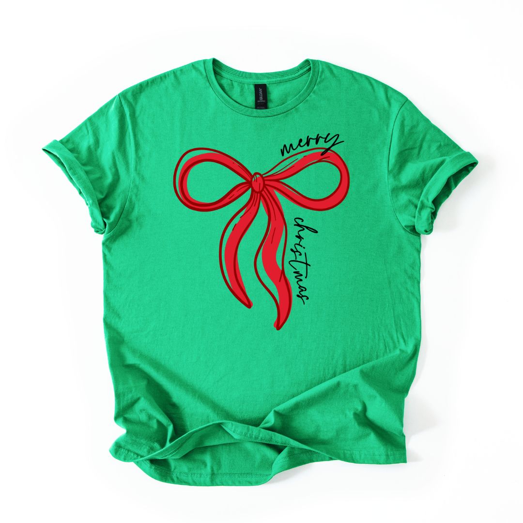Adult Merry Christmas Bow-Black