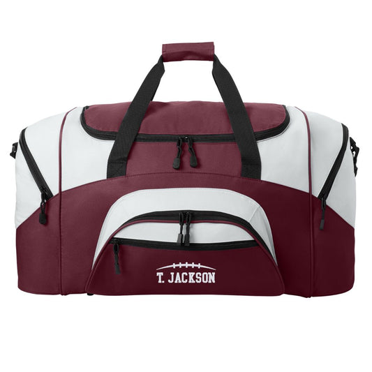 Sports Duffel Bag with Embroidered Name