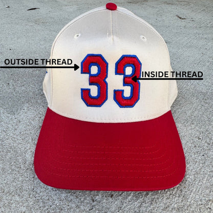 Custom Embroidered Sports Number and Name Hats