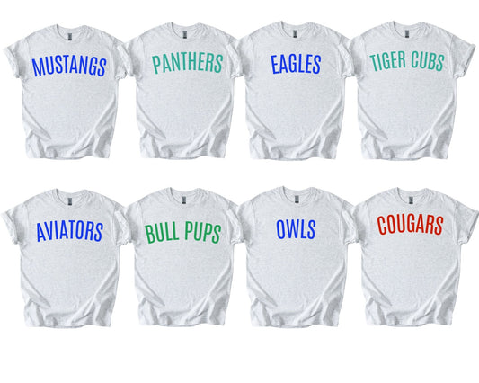 Simple Mascot Shirt (Middle School & Elementary)
