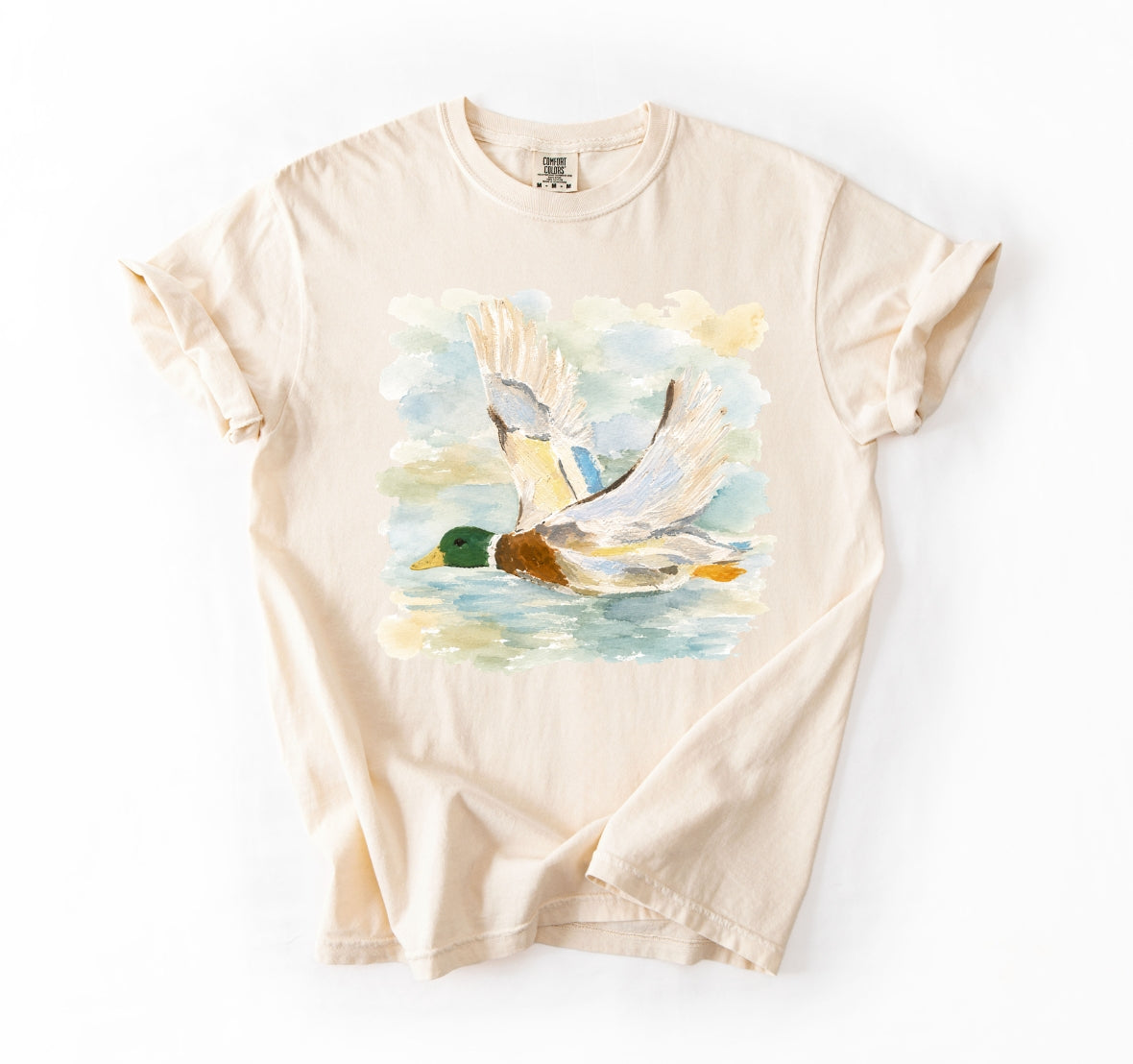 Watercolor Duck Tee or Crewneck