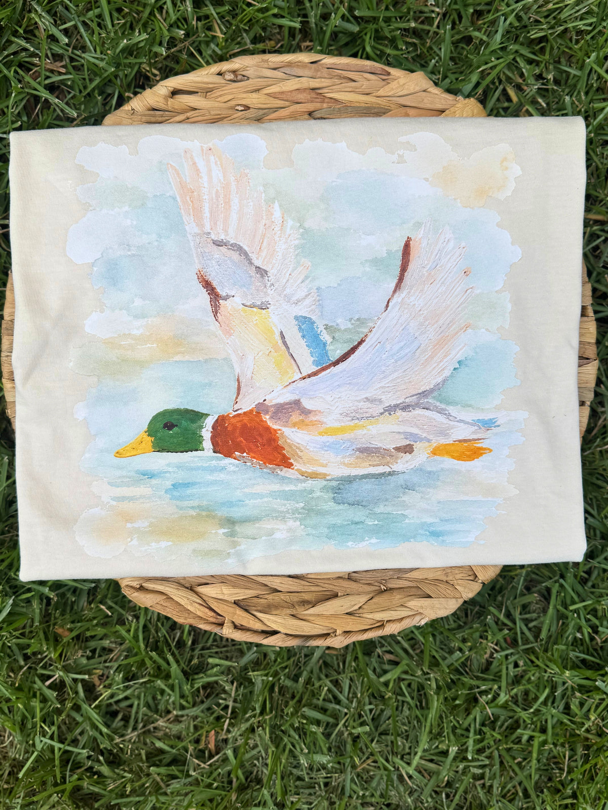 Watercolor Duck Tee or Crewneck