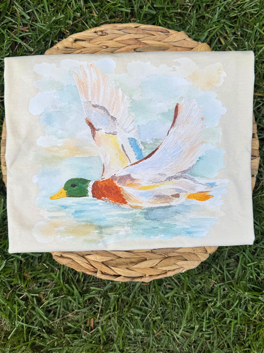 Watercolor Duck Tee or Crewneck